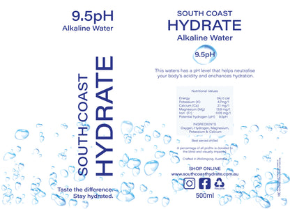 24 Pack Hydrate Alkaline Water Cans